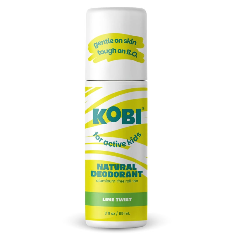 Kobi Deodorant for Active Kids, Teens, Boys, Girls - Natural, Aluminum-Free, Sport Strength - Lime Twist - Image 1